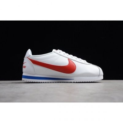 Nike Classic Cortez Premium Beyaz / Kırmızı / Kraliyet Mavisi Lifestyle Ayakkabı Türkiye - 6OLEXSWR